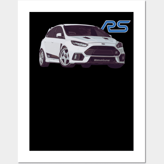 focus rs rallye sport white Wall Art by cowtown_cowboy